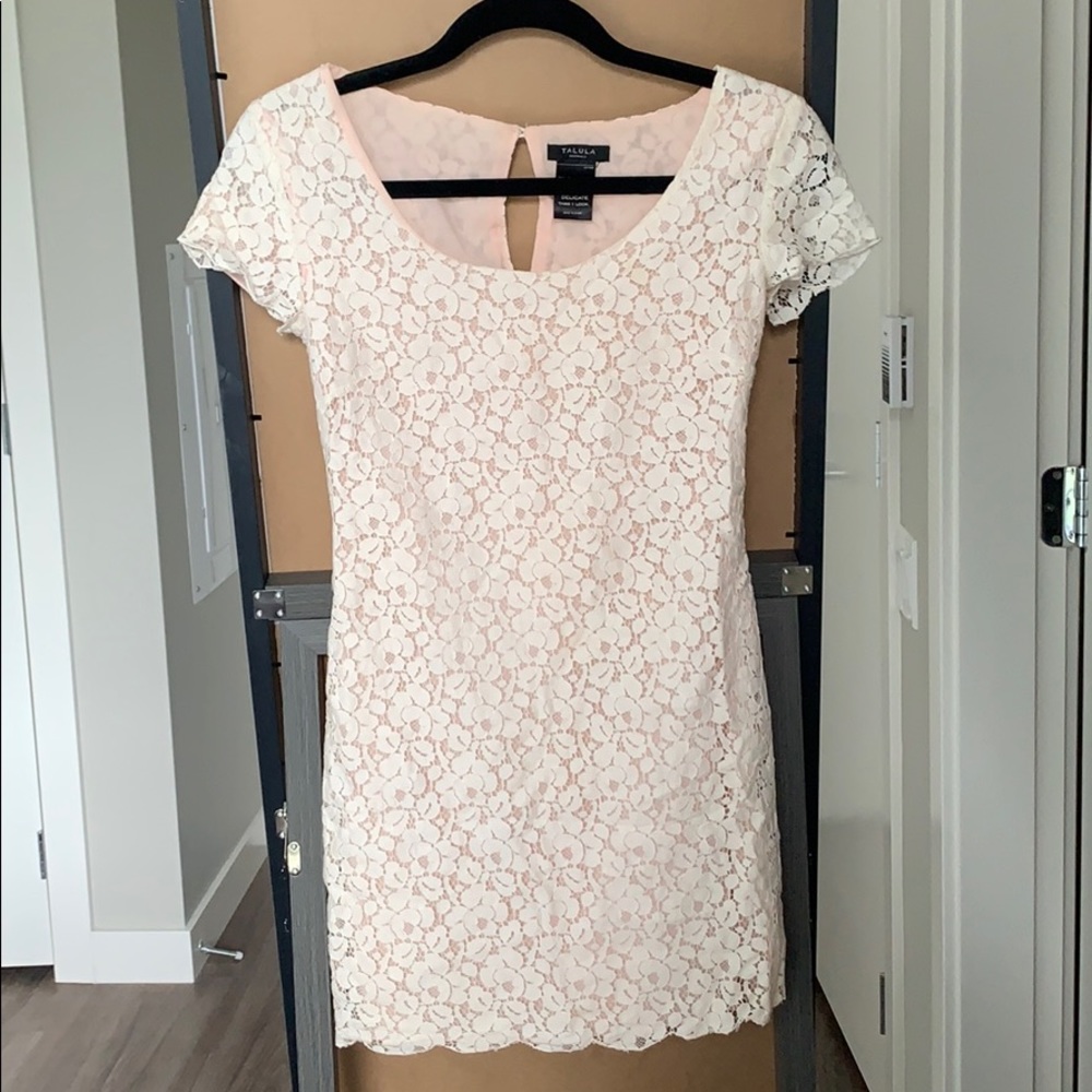 aritzia white floral dress xxs